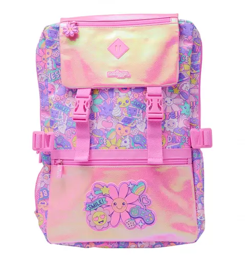 Smiggle Epic Adventures Attach Foldover Backpack Pink, 3Y+