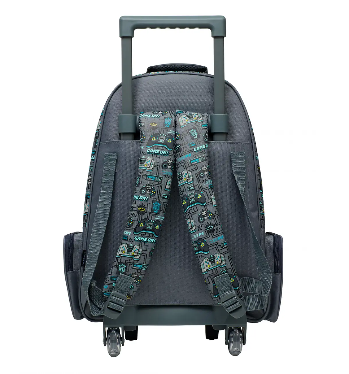 Smiggle Epic Adventures Trolley Backpack With Light Up Wheels
 Grey, 3Y+