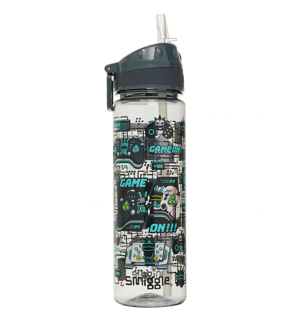 Smiggle Epic Adventures Drink Up Bottle 650Ml Grey, 3Y+