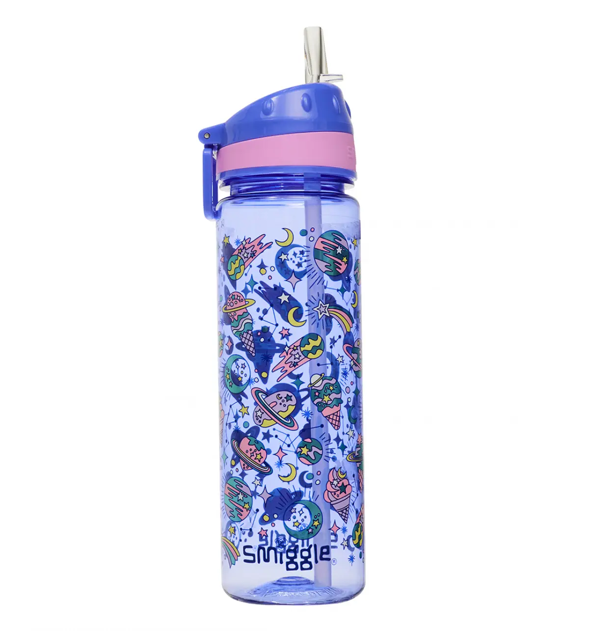 Smiggle Epic Adventures Drink Up Bottle 650Ml Purple, 3Y+