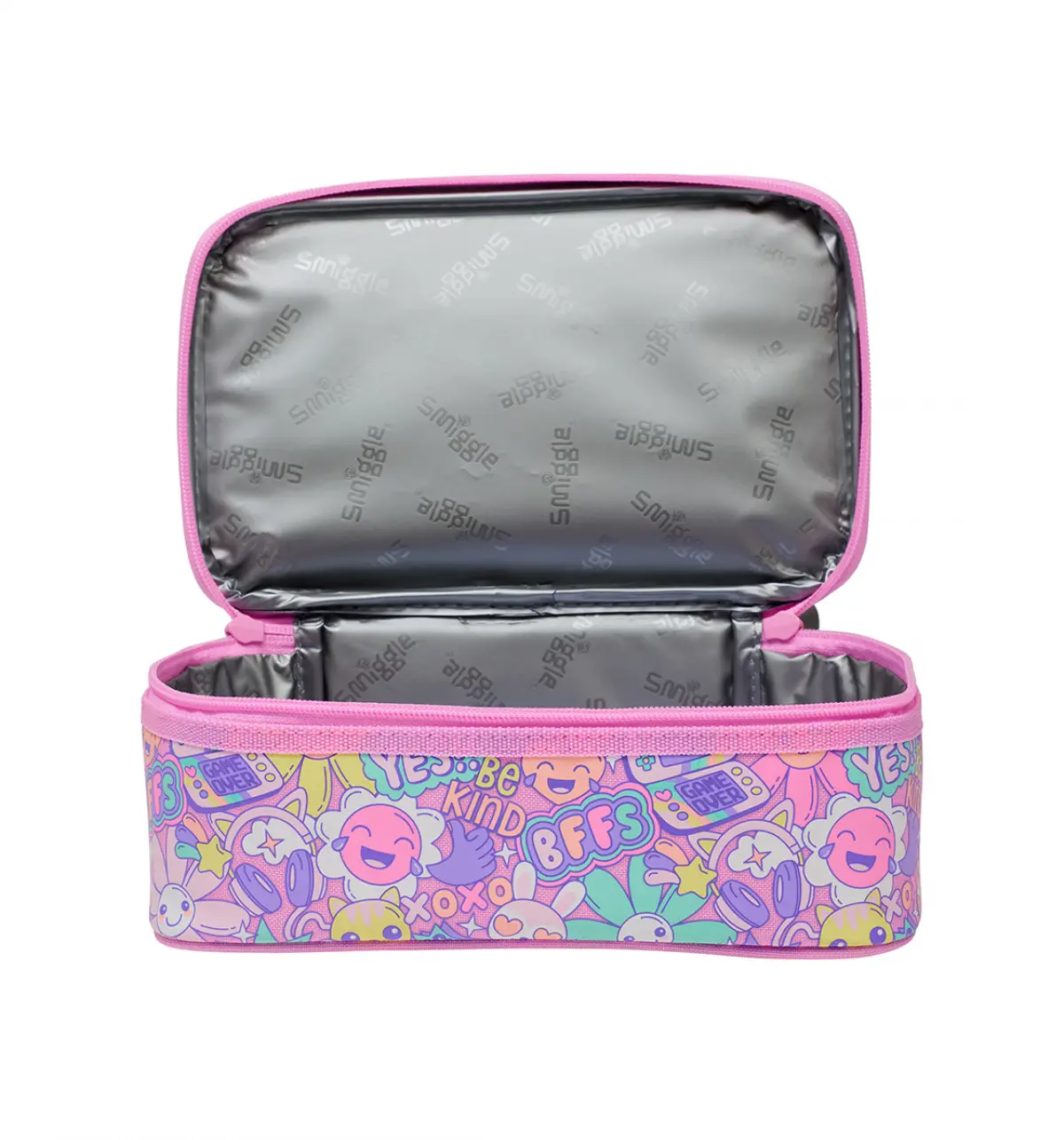 Smiggle Epic Adventures Double Decker Lunchbox Pink, 3Y+
