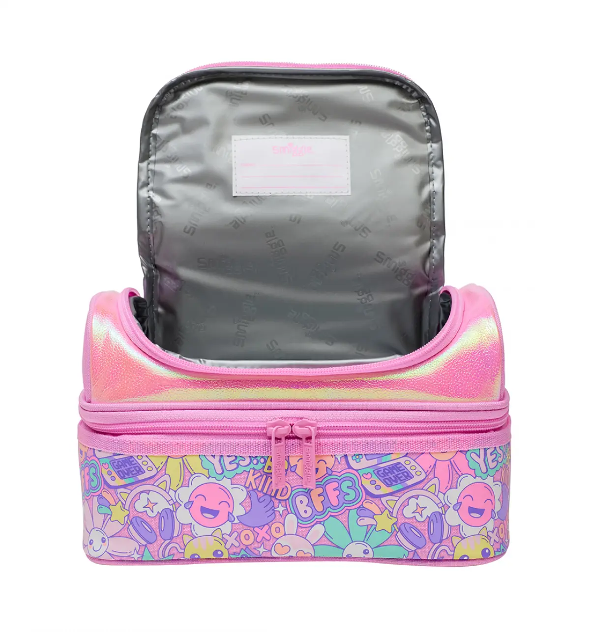 Smiggle Epic Adventures Double Decker Lunchbox Pink, 3Y+