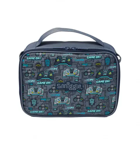 Smiggle Epic Adventures Oblong Attach Lunchbox Grey, 3Y+