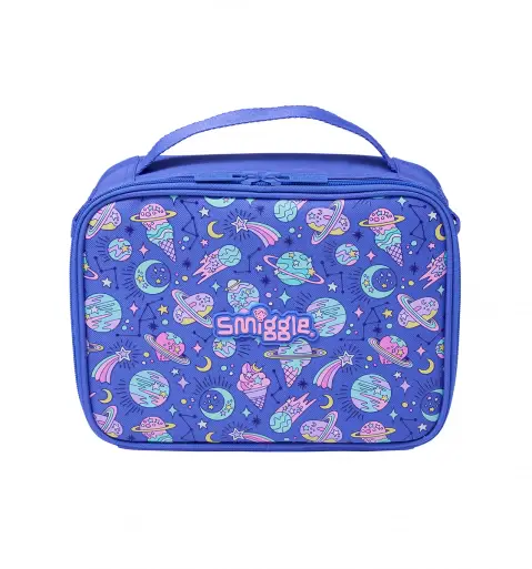 Smiggle Epic Adventures Oblong Attach Lunchbox Purple, 3Y+