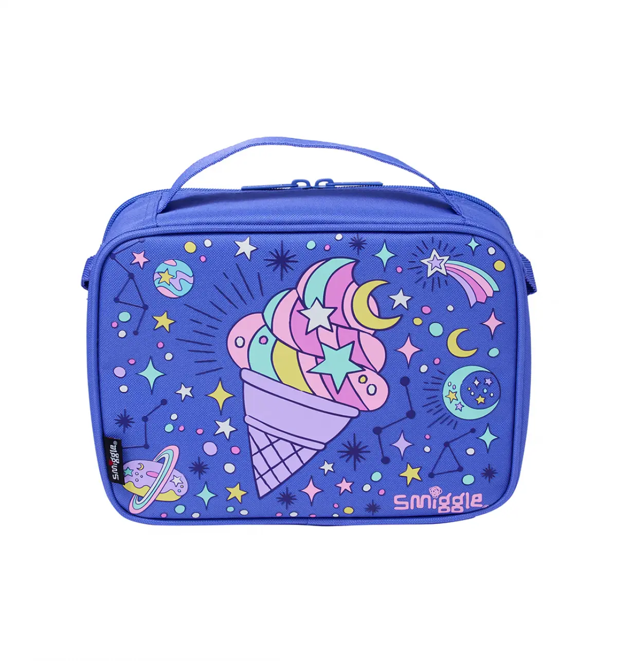 Smiggle Epic Adventures Oblong Attach Lunchbox Purple, 3Y+