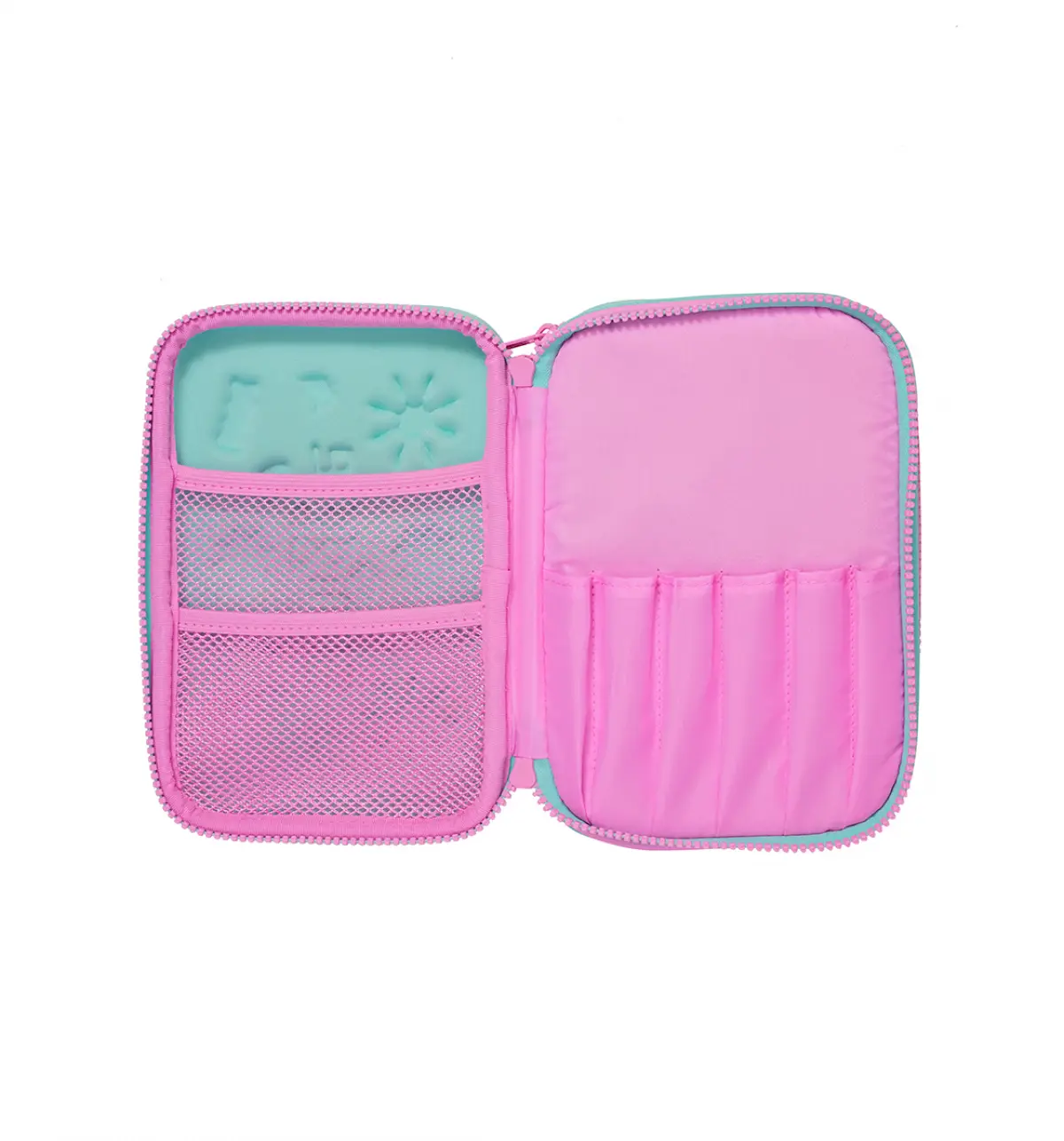 Smiggle Epic Adventures Hardtop Double Up Pencil Case
 Pink, 3Y+