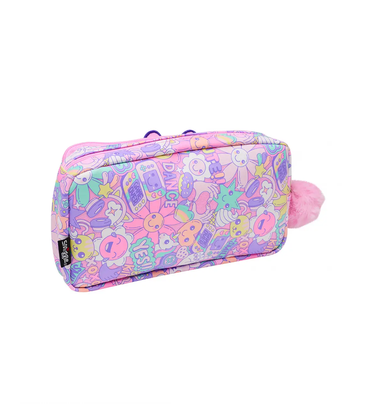 Smiggle Epic Adventures Character Pocket Pencil Case Pink, 3Y+