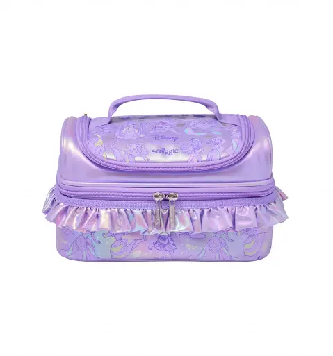 Smiggle Disney Princess Double Decker Lunchbox Lilac, 3Y+