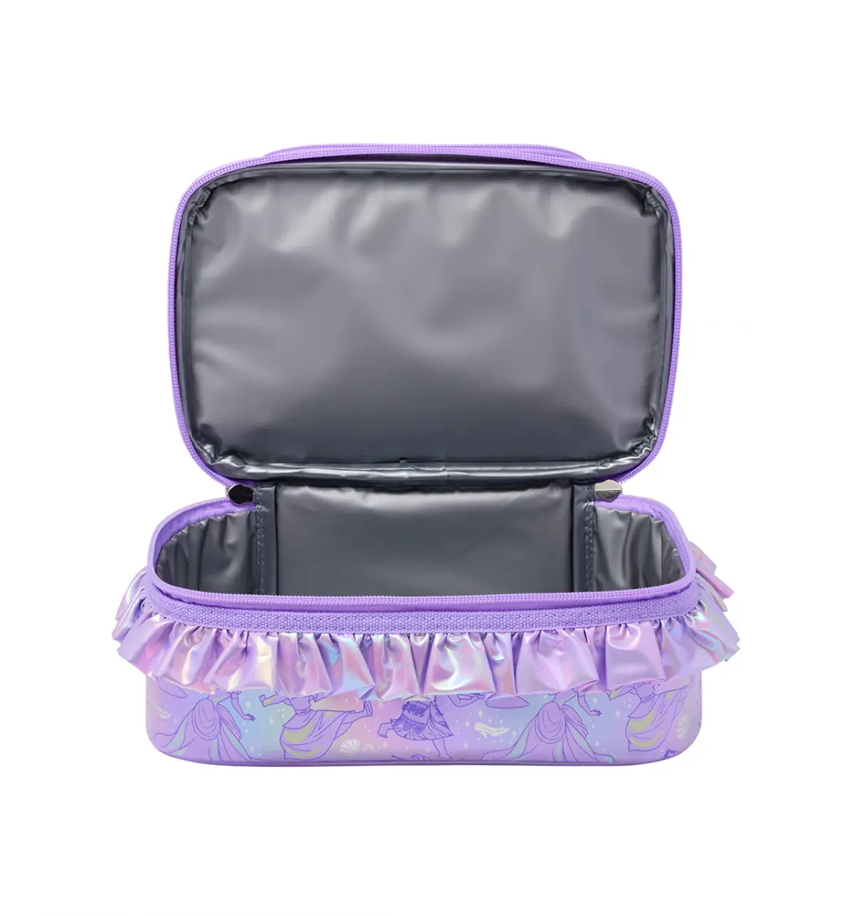 Smiggle Disney Princess Double Decker Lunchbox Lilac, 3Y+