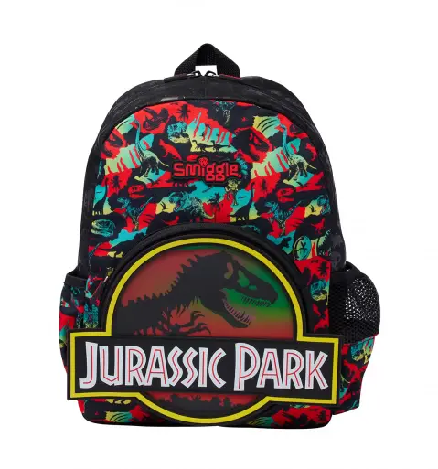 Smiggle Jurassic Park Junior Character Hoodie Backpack Black, 3Y+