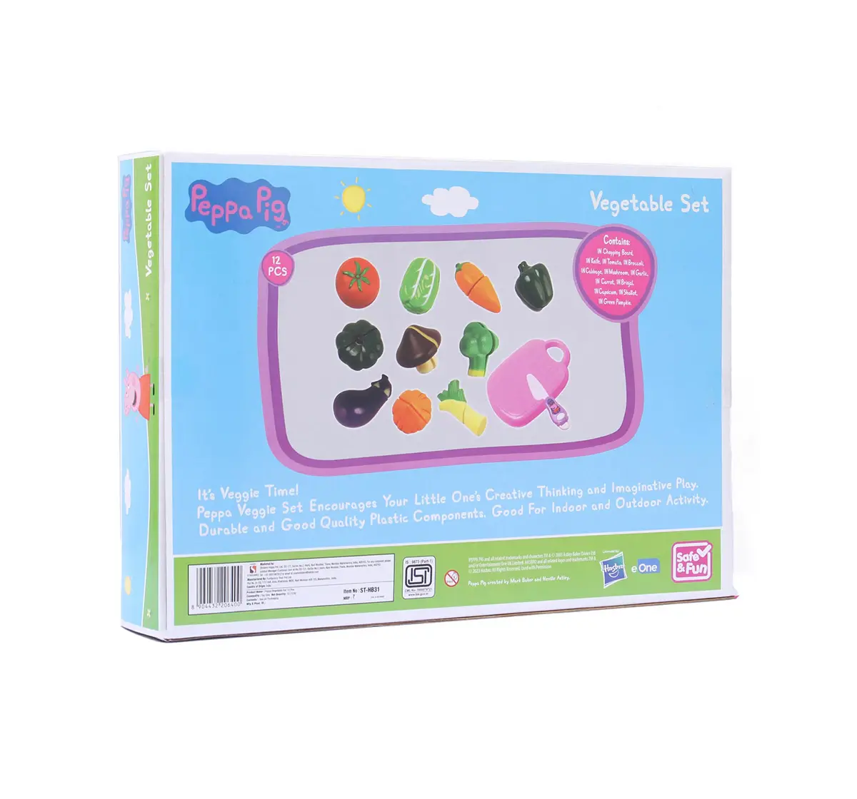 Striders Peppa Realistic Sliceable Vegetable Set, 12 Pieces , 3Y+