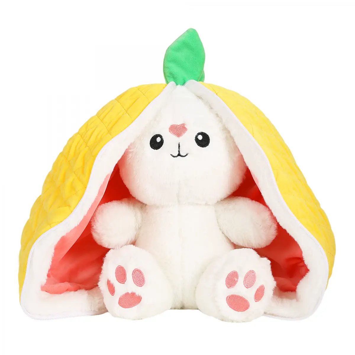 Fuzzbuzz Reversible Pineapple Bunny Yellow, 32cm, 3Y+