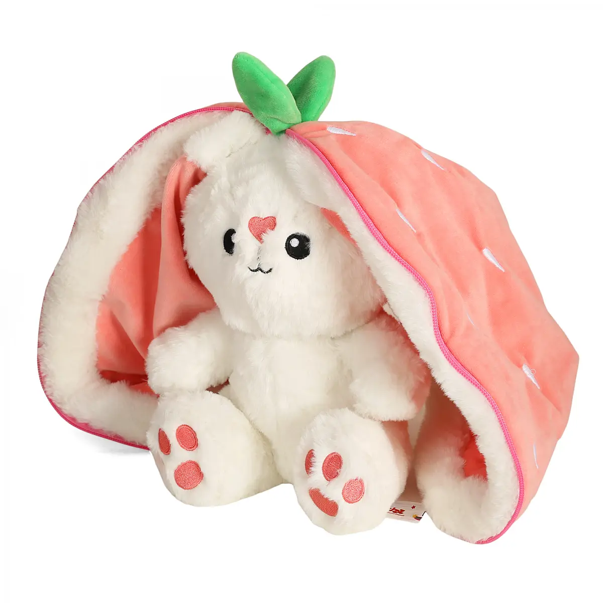 Fuzzbuzz Strawberry Bunny Soft Toy for Kids, 3Y+, Multicolour