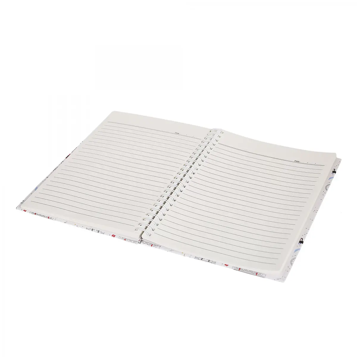 Hamleys White Wiro Map Rulled Notebook, 100PGs