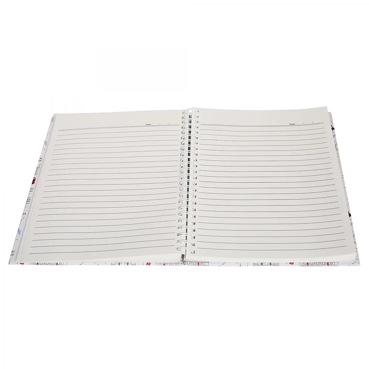 Hamleys White Wiro Map Rulled Notebook, 100PGs