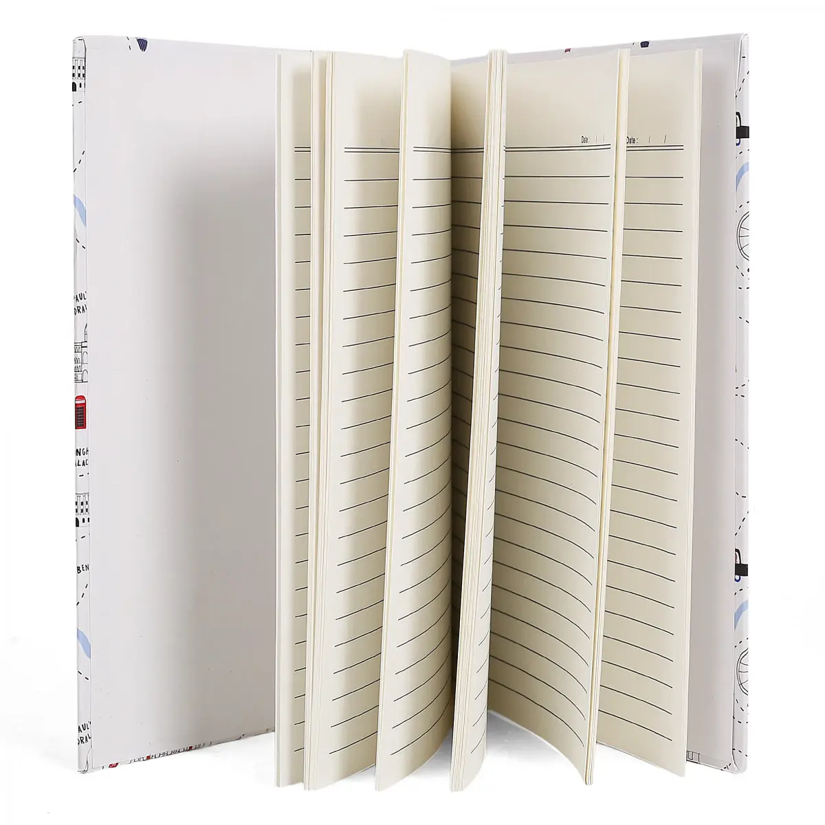 Hamleys White Wiro Map Rulled Notebook, 100PGs