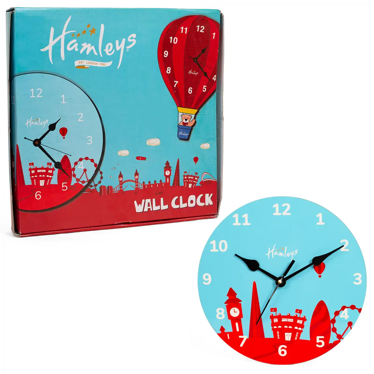 Hamleys E Clock Circular Skyline, 3Y+, Multicolour