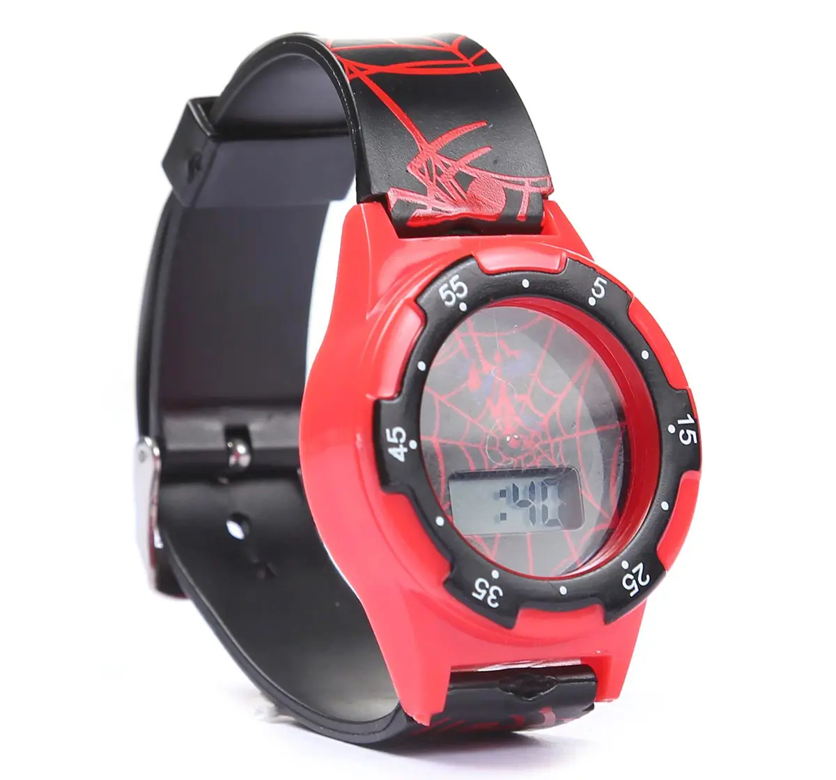 Striders Spiderman Kids' Waterproof Watch With Led Display, 3Y+