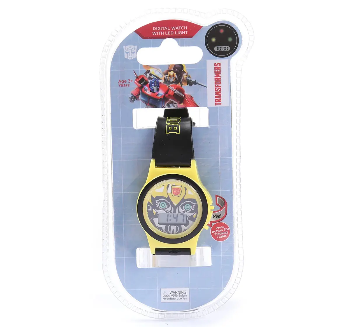 Striders Transformers Kids' Digital Watch With Light-Up Features & Adjustable Strap, 3Y+