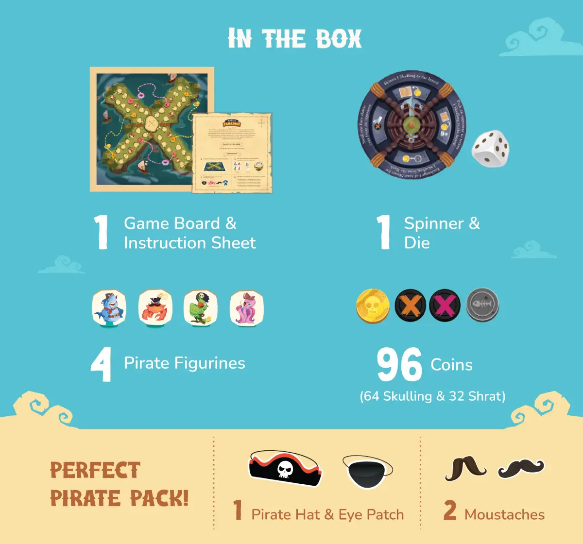 Bloomingo Pirates Paradise Board Game, 6Y+