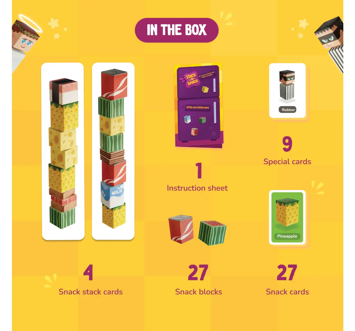 Bloomingo Board Game - Stack A Snack: Interactive Stacking Game, 4Y+