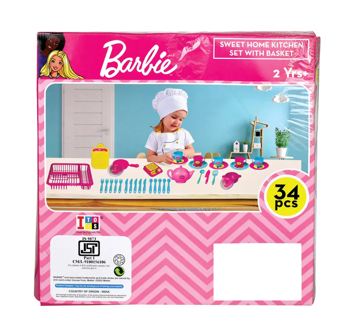 ITOYS Sweet Home Kitchen Set (Barbie), Multicolour, 2Y+