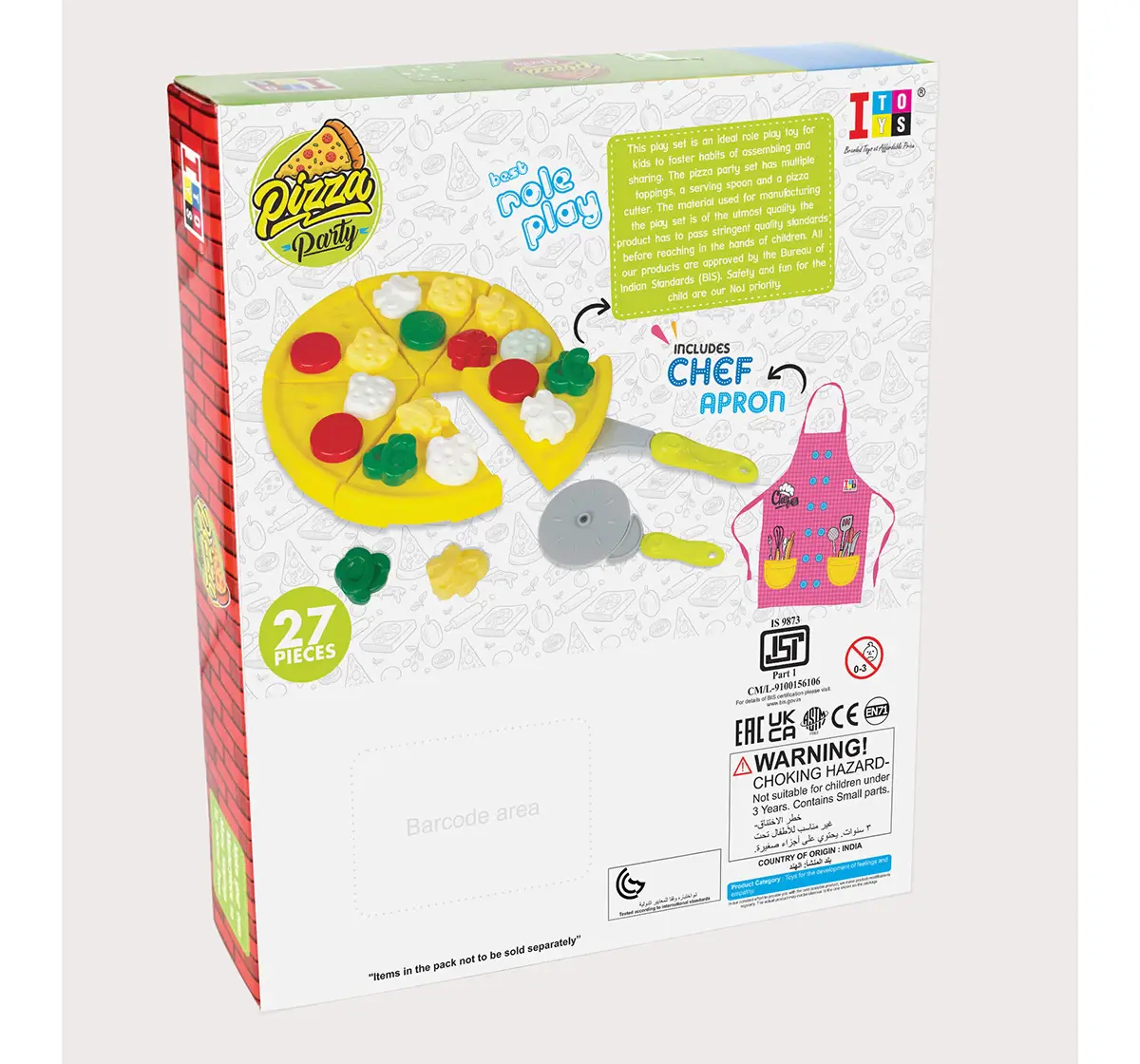ITOYS Pizza Party Set 27Pcs, 3Y+