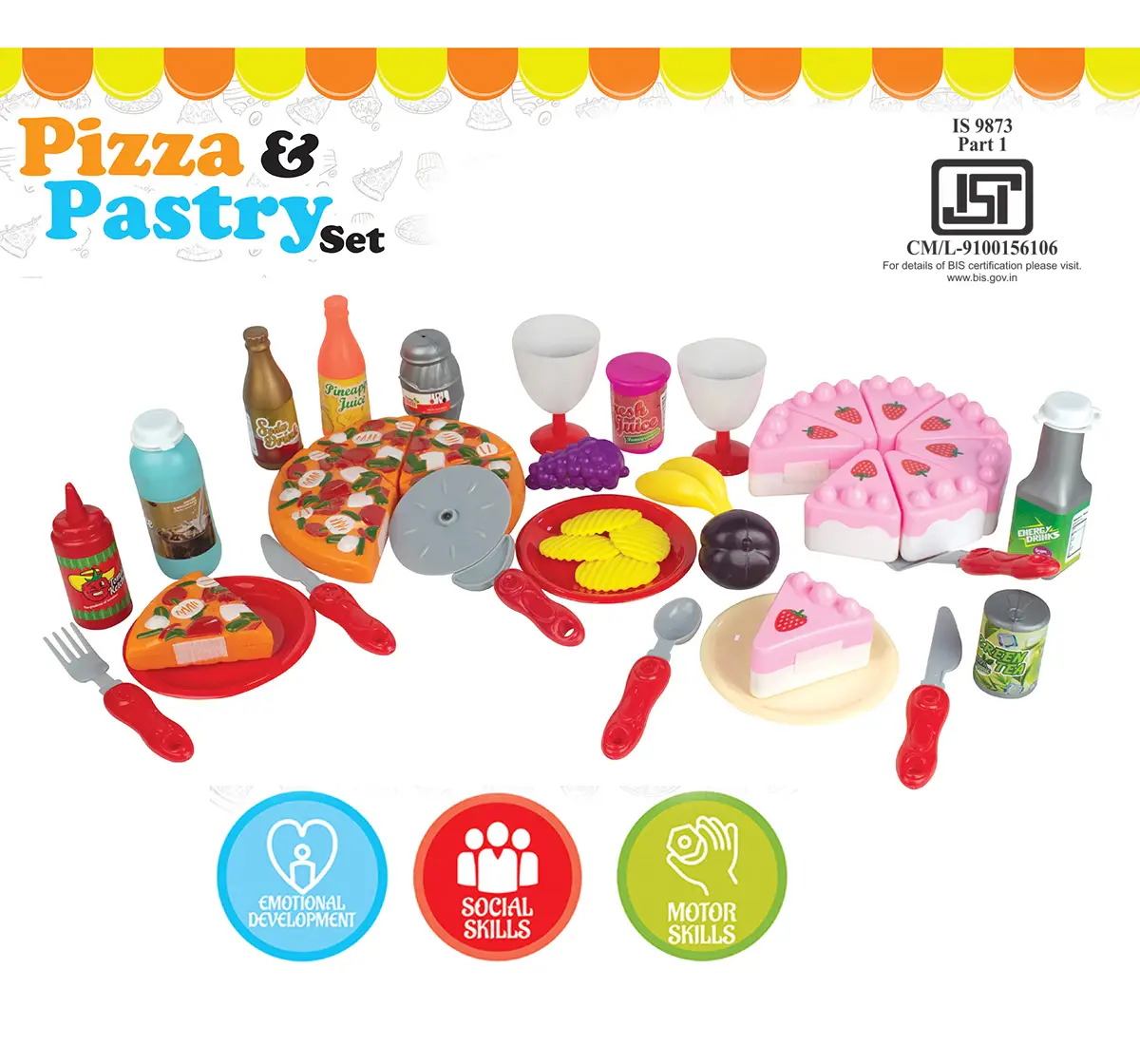ITOYS Pizza And Pastry Set 66 Pieces, 3Y+