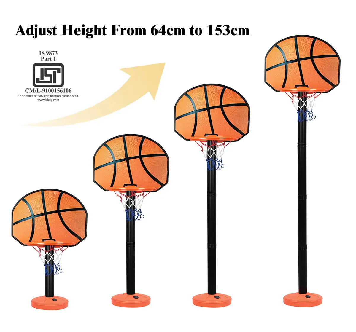 ITOYS 2 In 1 Shooting Champs Basket Ball, Multicolour, 3Y+