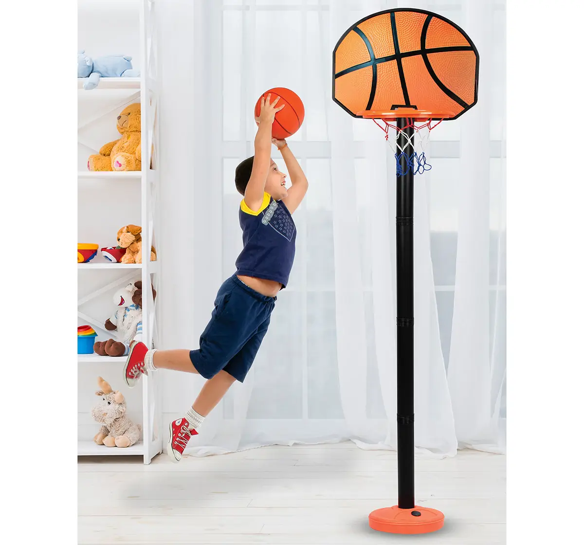 ITOYS 2 In 1 Shooting Champs Basket Ball, Multicolour, 3Y+