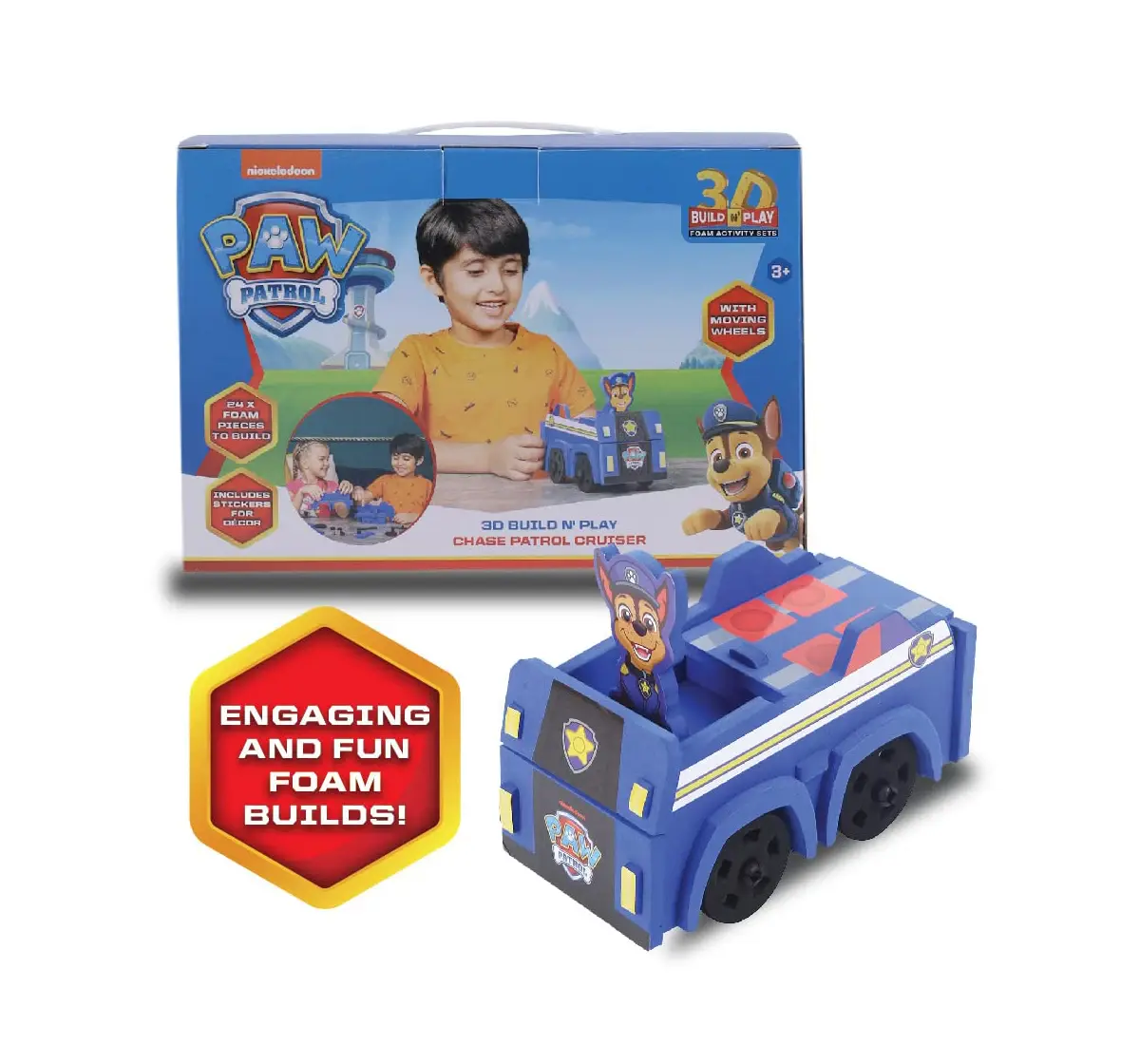 Li'l Wizards 3D Build N' Play Paw Patrol Chase For Kids of Age 3Y+, Multicolour