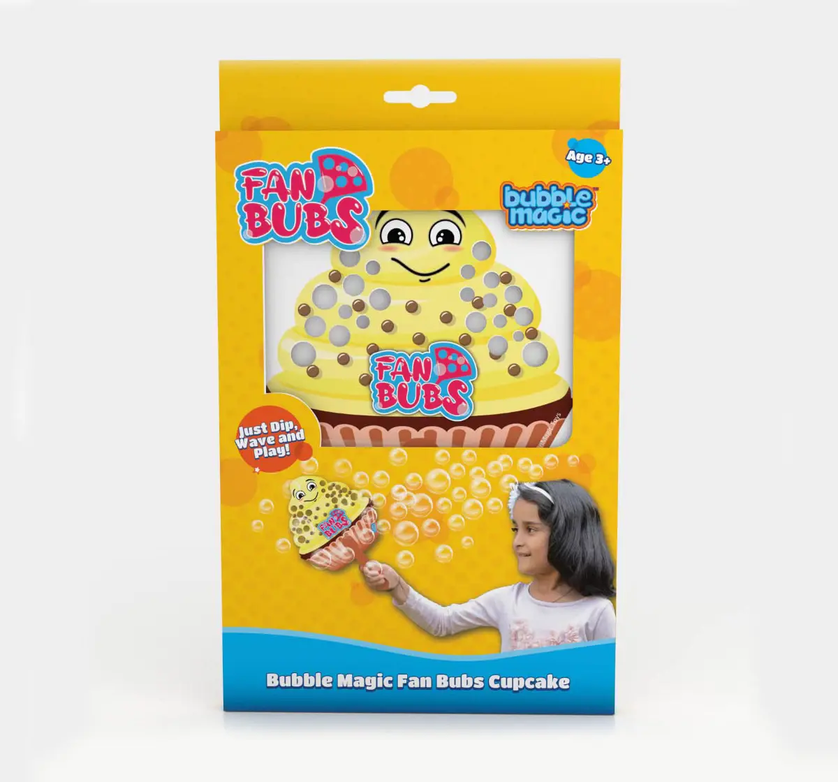 Bubble Magic Fan Bubs Cupcake Bubble Solution Muticolour For Kids of Age 3Y+, Multicolour