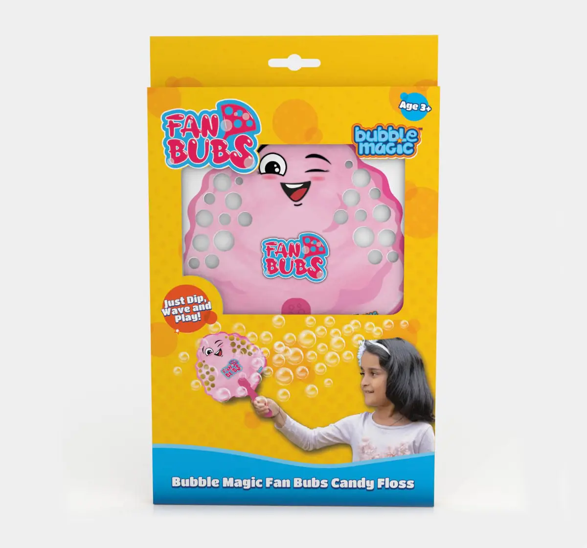 Bubble Magic Fan Bubs Candy Floss Bubble Solution For Kids of Age 3Y+, Multicolour