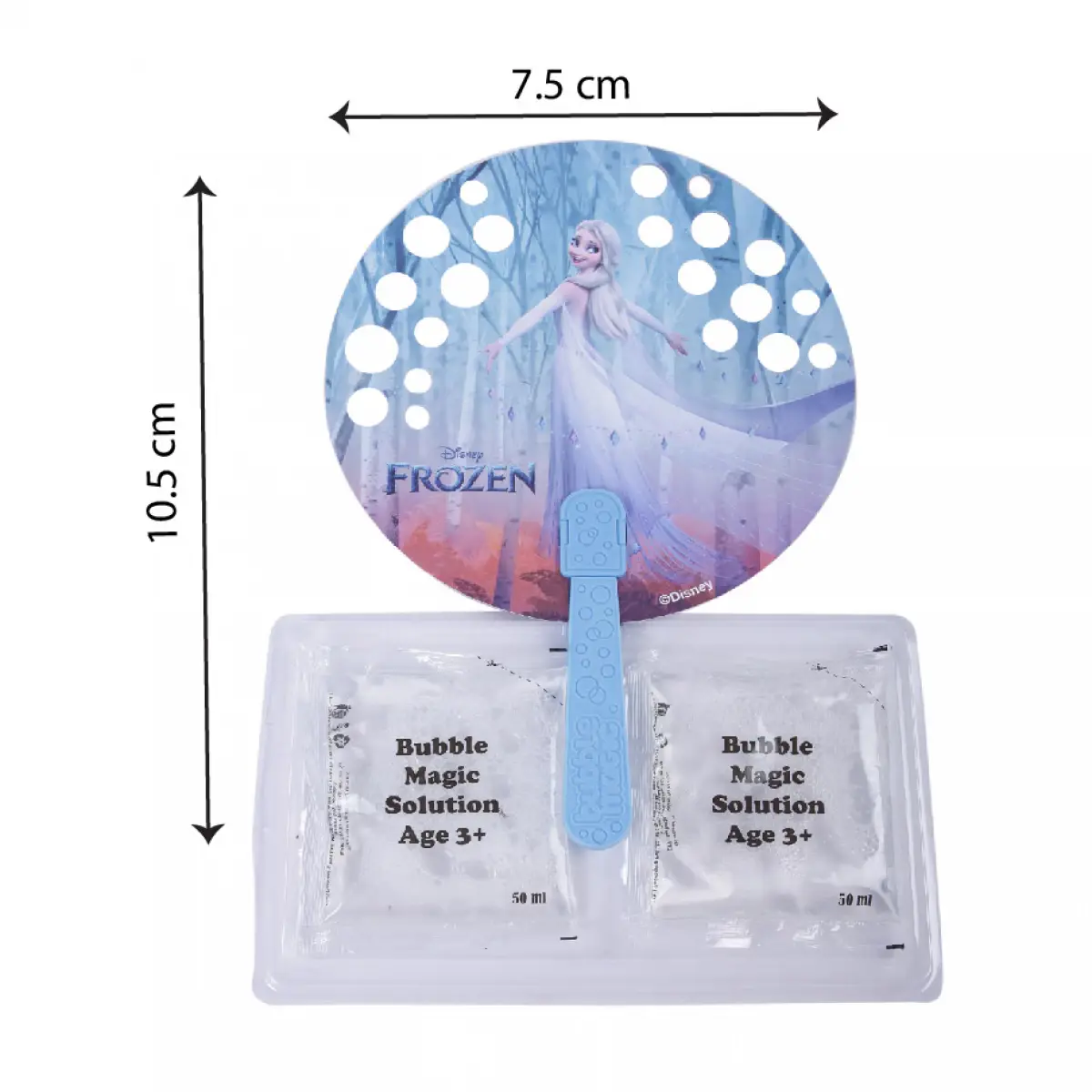 Bubble Magic Fan Bubs Elsa Frozen Theme Bubble Solution For Kids of Age 3Y+, Multicolour