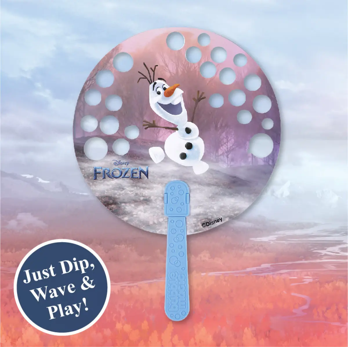 Bubble Magic Fan Bubs Olaf Frozen Theme Bubble Solution For Kids of Age 3Y+, Multicolour