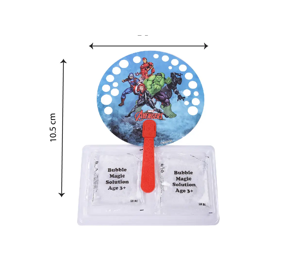 Bubble Magic Fan Bubs Marvel Avengers Theme Bubble Solution For Kids of Age 3Y+, Multicolour