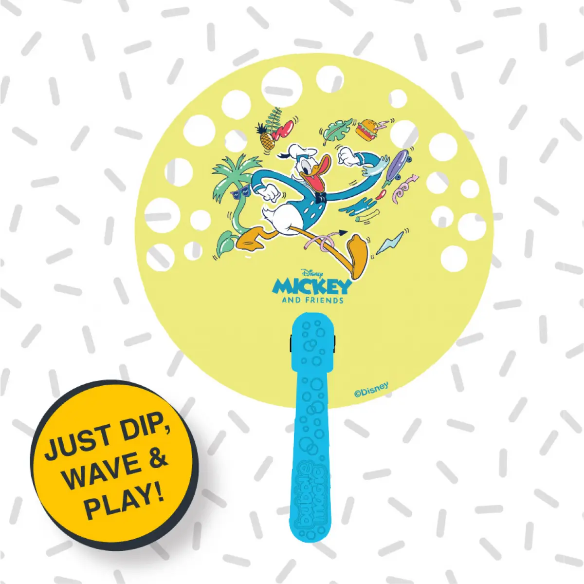 Bubble Magic Fan Bubs Donald Duck Bubble Solution For Kids of Age 3Y+, Multicolour