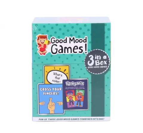 Good Mood Games 3 in a Box ñ Cross Your Fingers + Whatís That Noise + Funky Mix For Kids of Age 4Y+, Multicolour