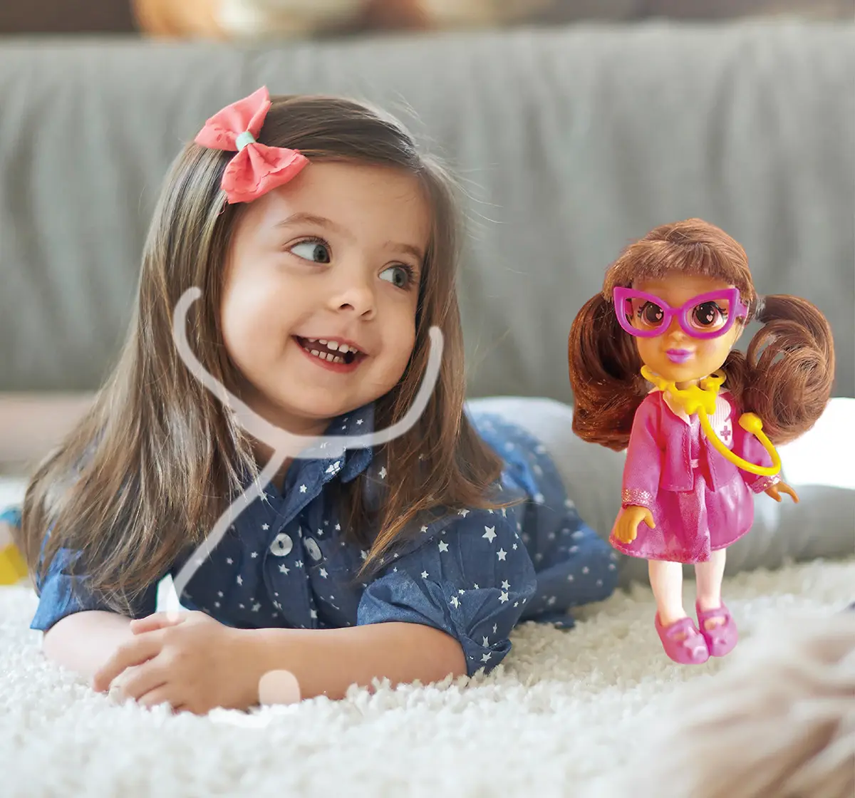 Li'l Diva Doctor Cassie 6" Doll For Kids of Age 2Y+, Multicolour