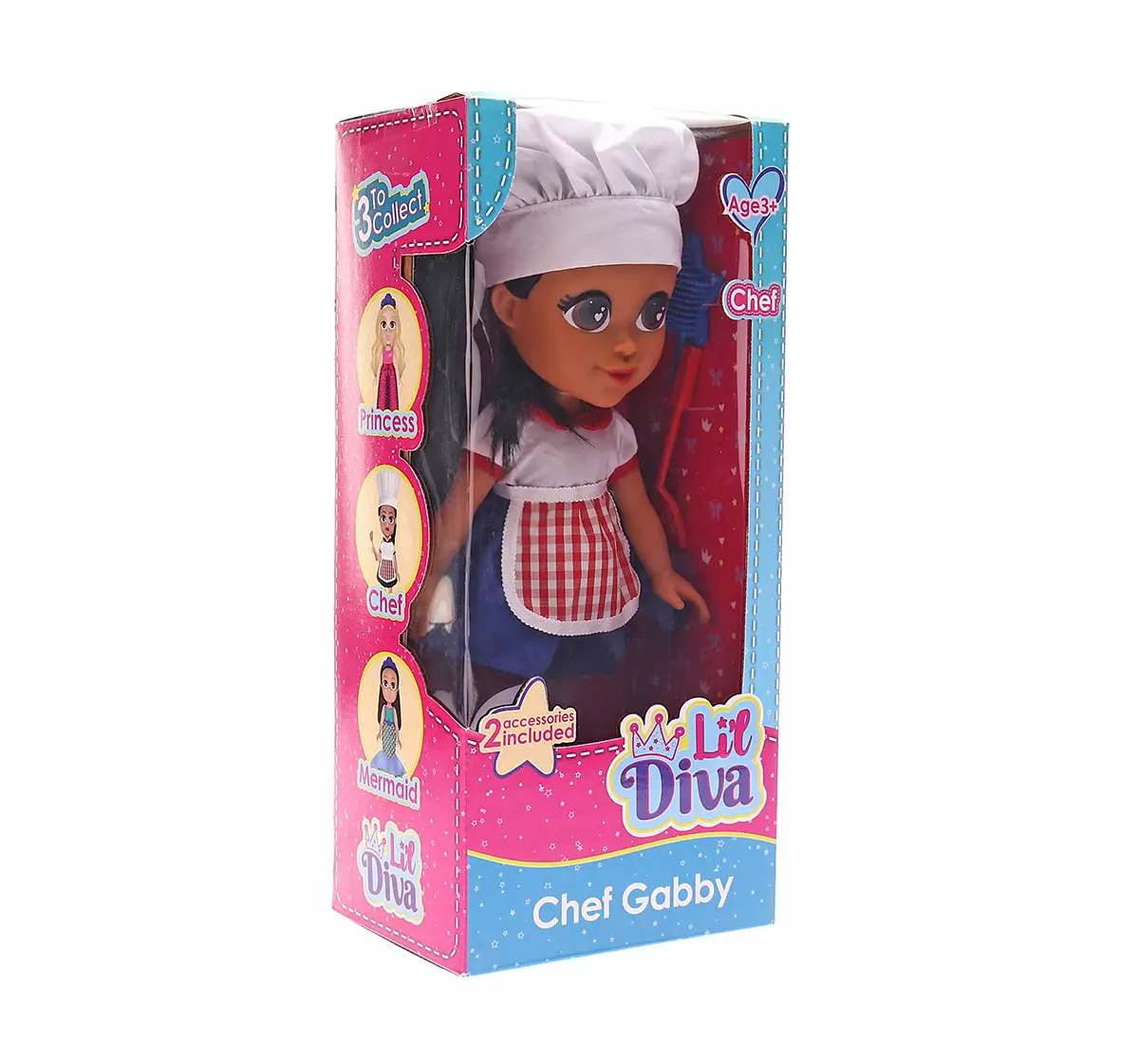 Li'l Diva Chef Gabby 13" Doll For Kids of Age 2Y+, Multicolour