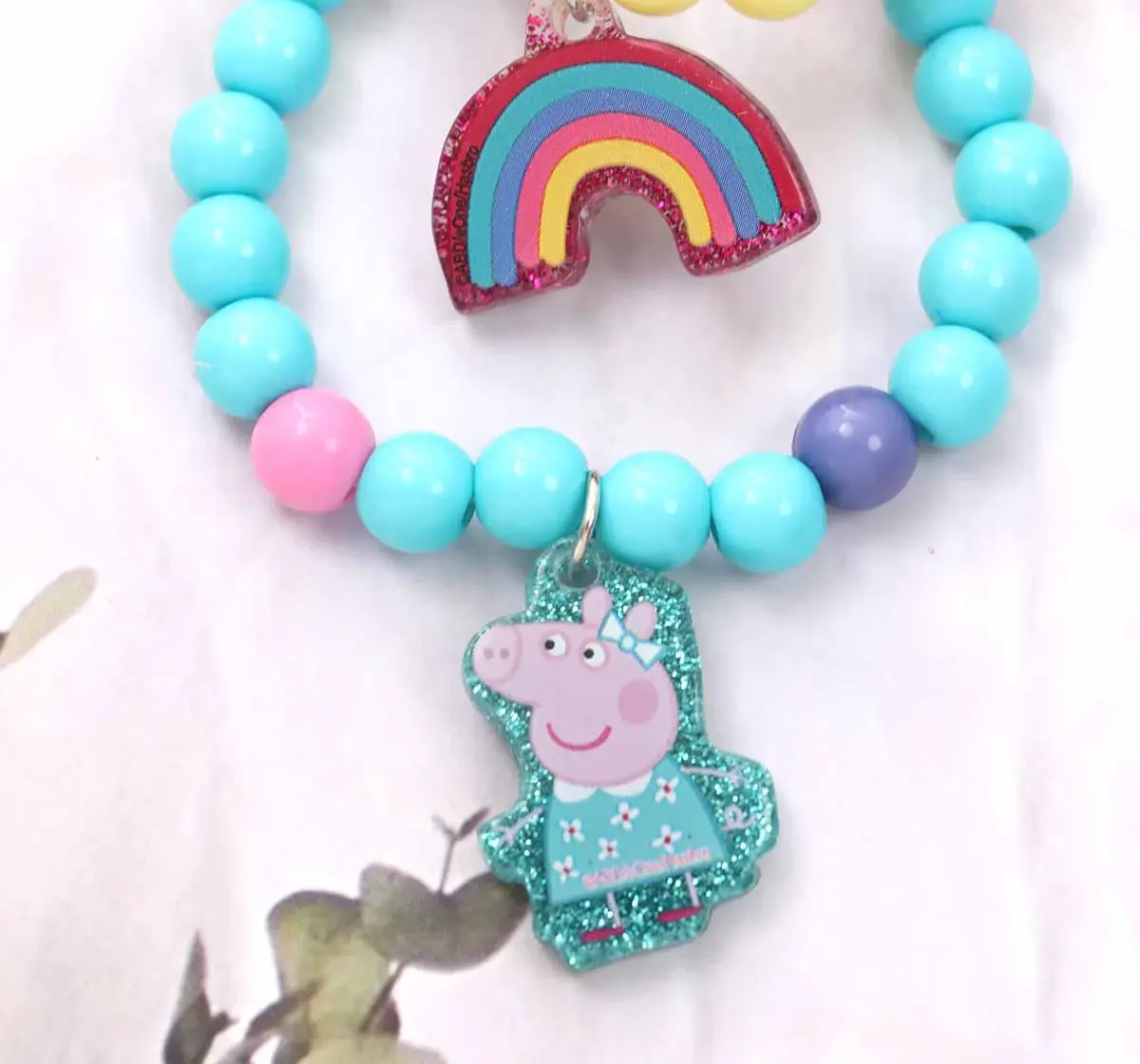 Li'l Diva Peppa Pig Beaded Bracelets Pack of 3 For Girls of Age 3Y+, Multicolour