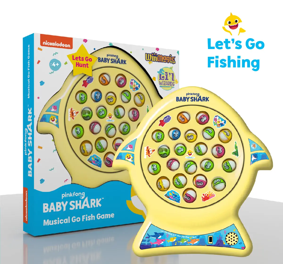 Li'l Wizards Baby Shark Sing and Go Fishing Game For Kids of Age