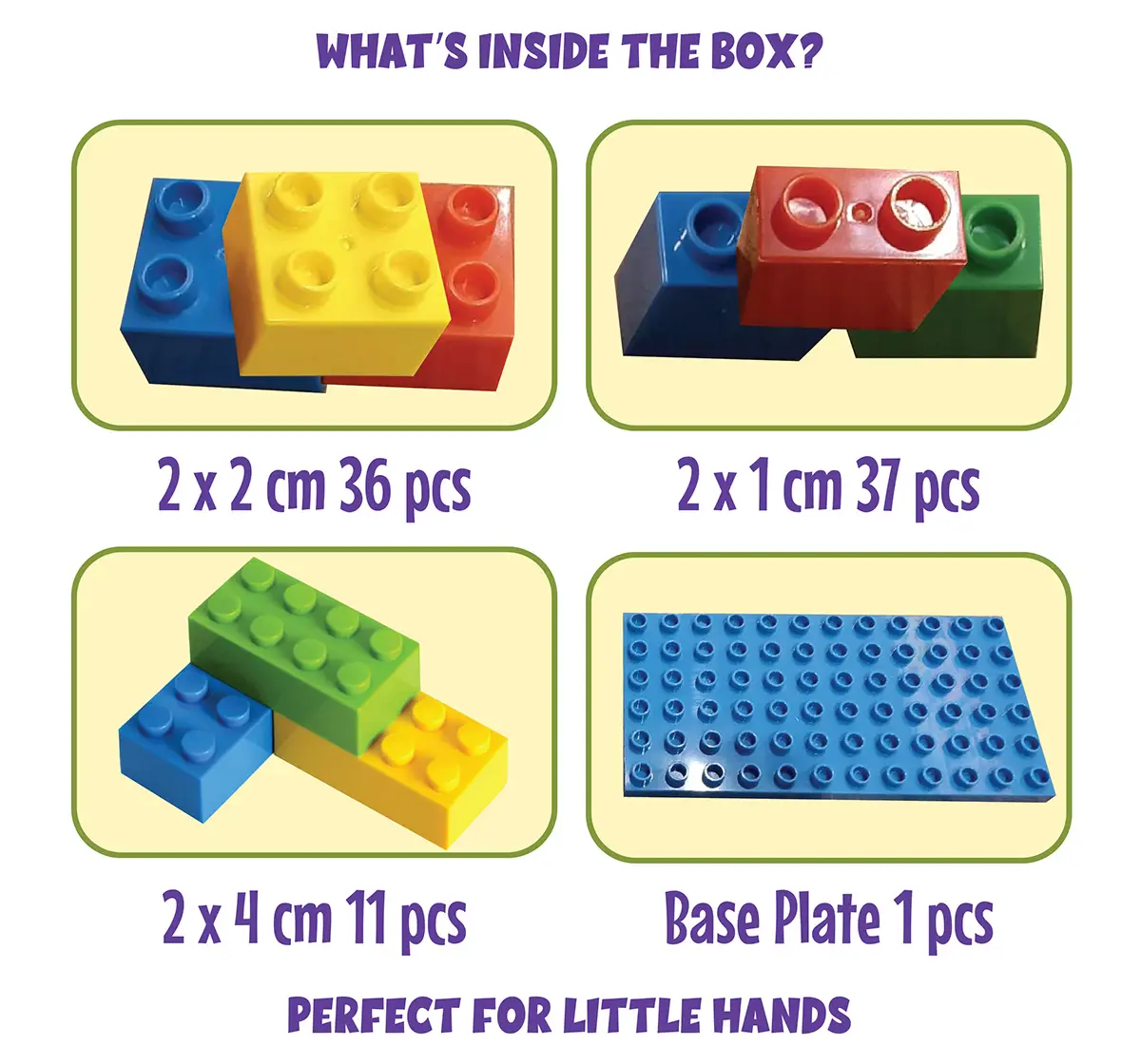 PlayMagic Building Blocks 85 Pieces For Kids of Age 3Y+, Multicolour