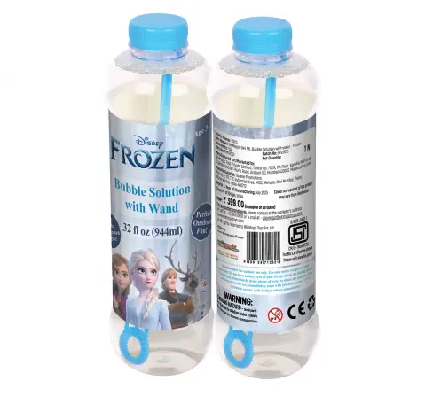 PlayMagic 944 ML Bubble Solution With Wand Frozen For Kids of Age 3Y+, Multicolour