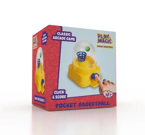 PlayMagic Pocket Basketball Set For Kids of Age 5Y+, Multicolour
