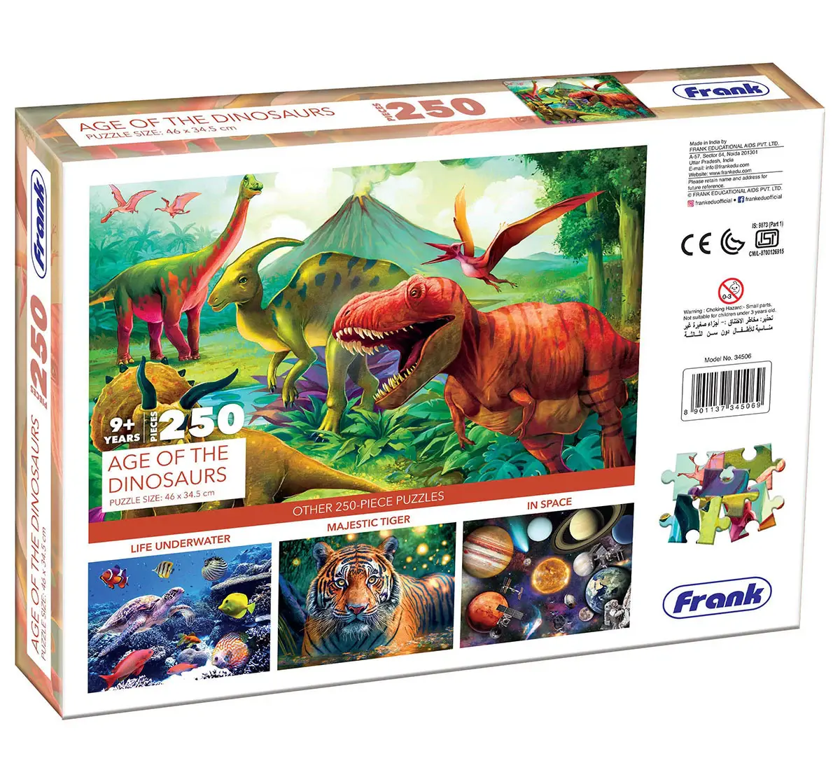 Frank Age Of The Dinosaurs- 250 Pieces Jigsaw Puzzle, 9Y+