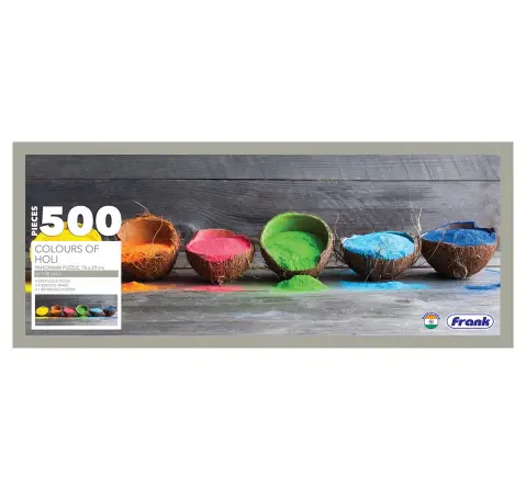 Frank Colours Of Holi, 500 Pieces Panorama Jigsaw Puzzle, 10Y+