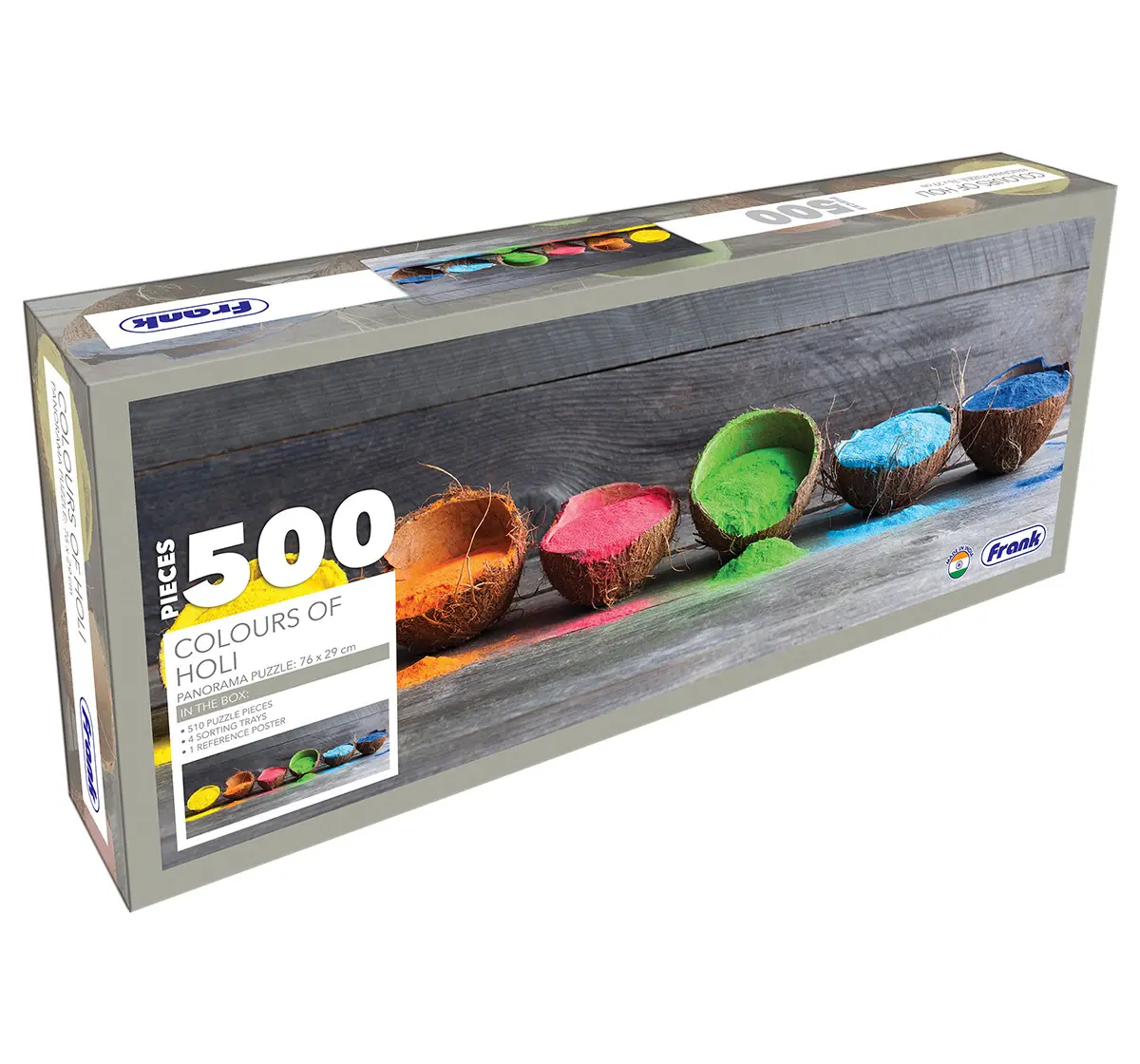 Frank Colours Of Holi, 500 Pieces Panorama Jigsaw Puzzle, 10Y+