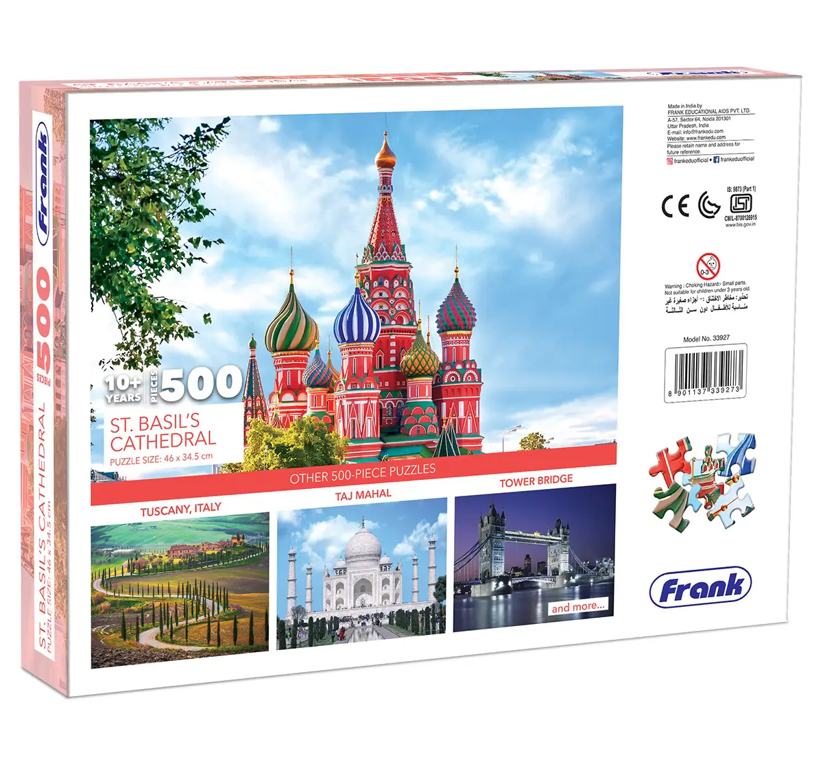 Frank St. Basil'S Cathedral- 500 Pieces Jigsaw Puzzle, 10Y+
