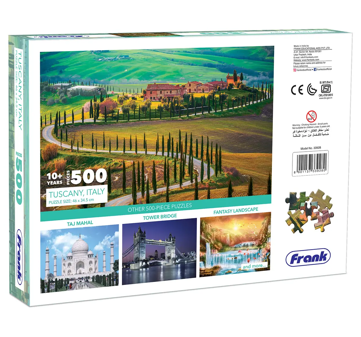Frank Tuscany, Italy, 500 Pieces Jigsaw Puzzle, 10Y+